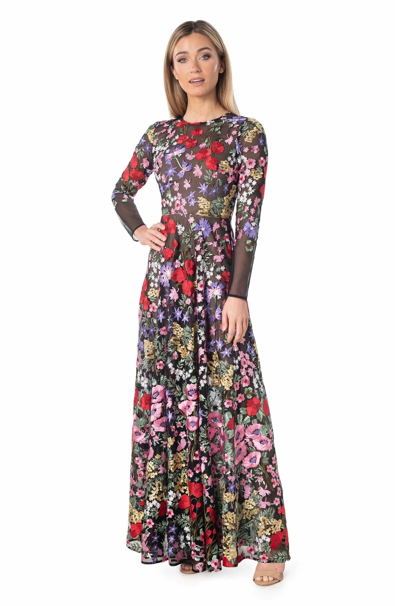 Dress The Population - Ava Dress Rouge Multi Dress The Population - Ava Dress Rouge Multi