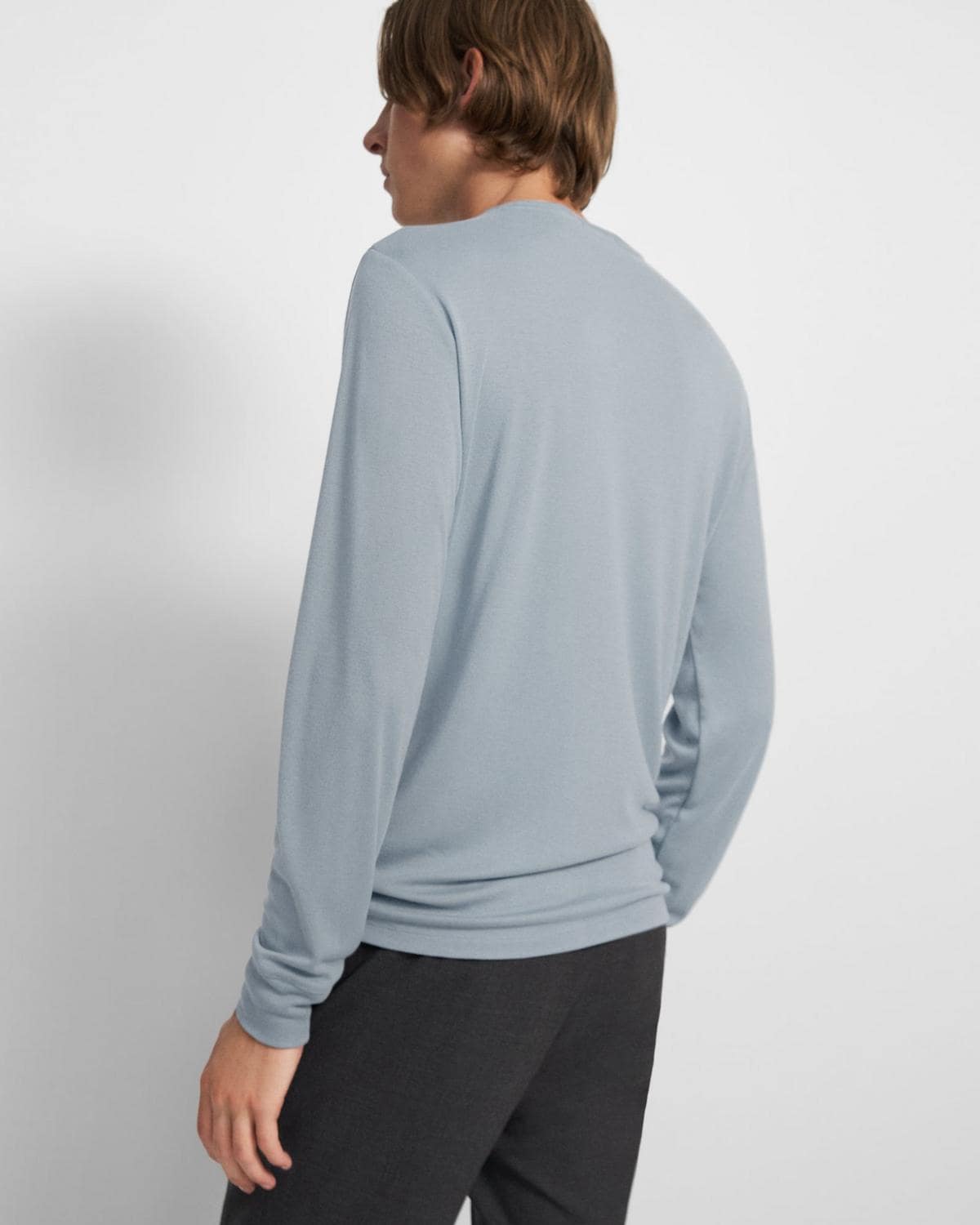 Essential Long-Sleeve Tee in Anemone Modal Jersey - Theory Men