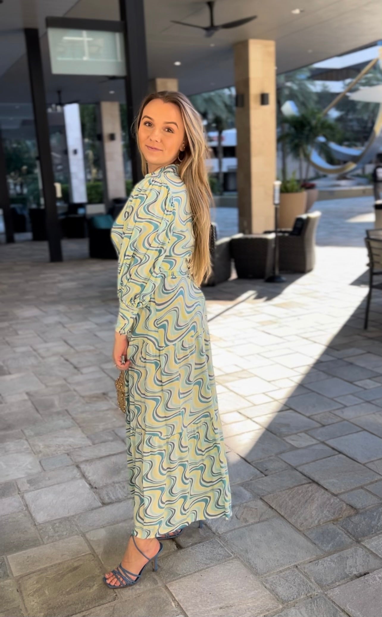 Dream Wave Camille Long Dress Blue - Skemo