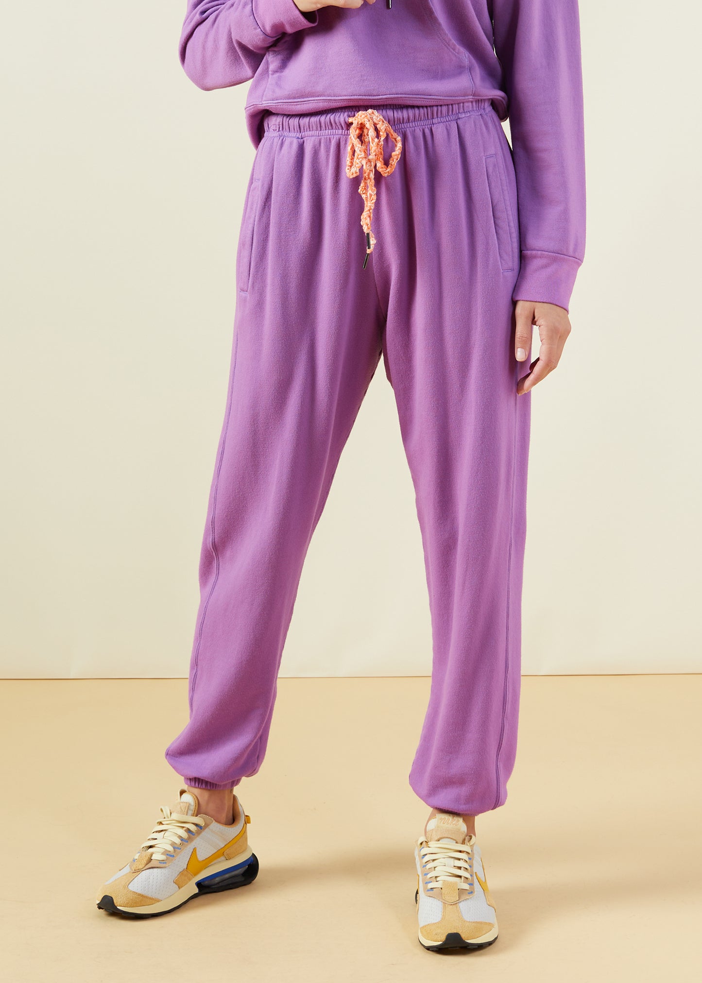 Monrow Supersoft Fleece Grandpa Sweatpants Amethyst
