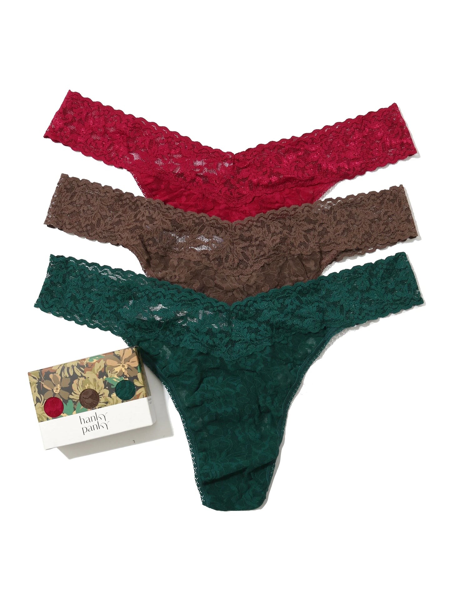 3 Pack Signature Lace Thong - Hanky Panky