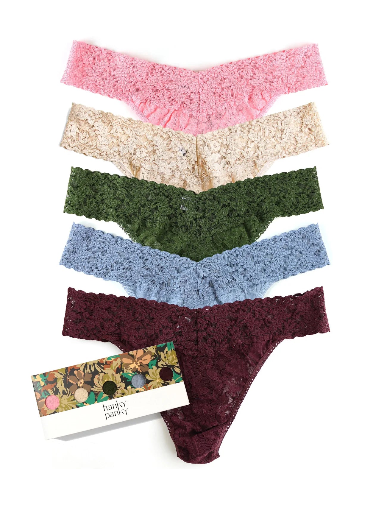 5 Pack Signature Lace Thong - Hanky Panky