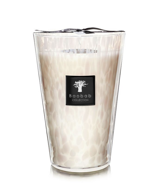 Max 35 White Pearls Candle - Baobab Collection