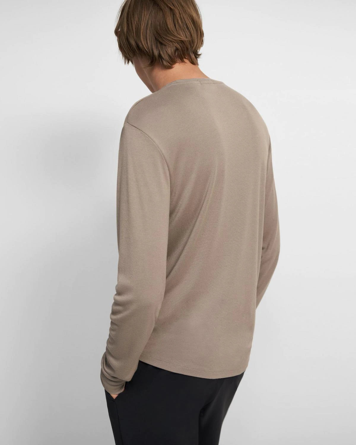 Essential Long-Sleeve Tee in Tapir - Theory Men