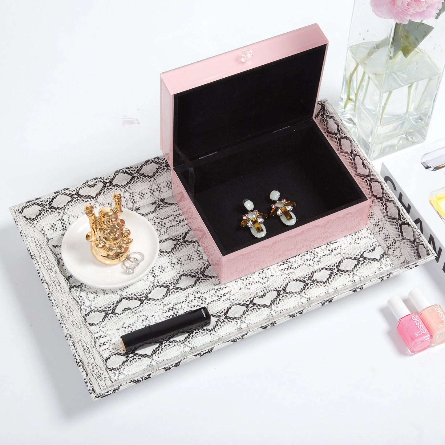 8 Oak Lane - Python Leatherette Tray - Medium