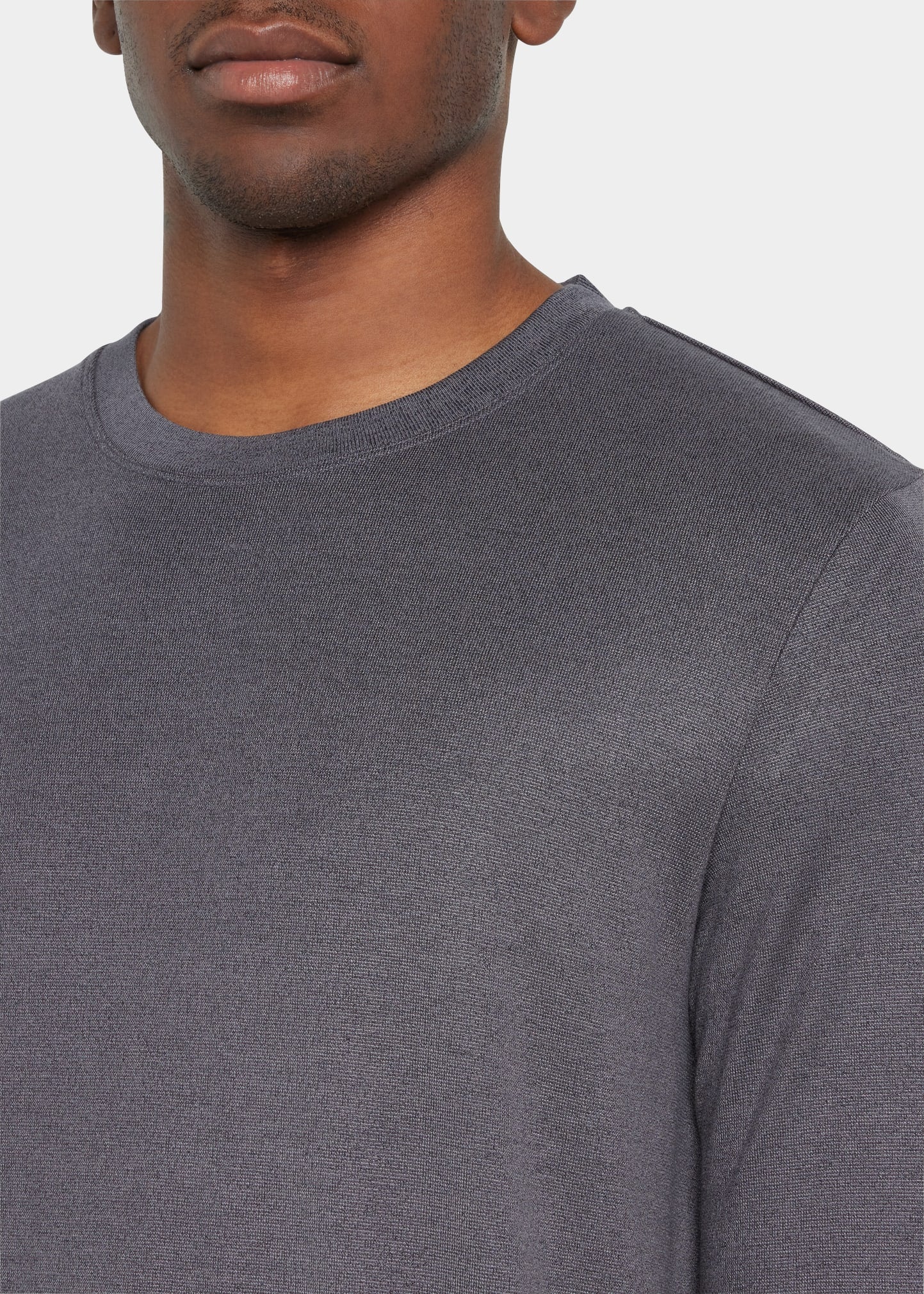 Essential Long-Sleeve Tee Pestle Melange - Theory Men