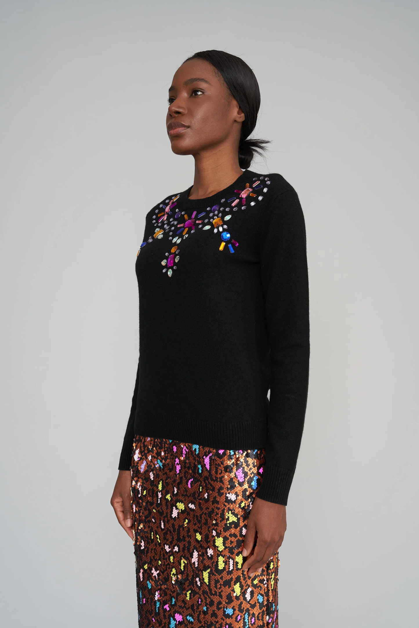 Over The Rainbow Jewel Sweater - Le Superbe