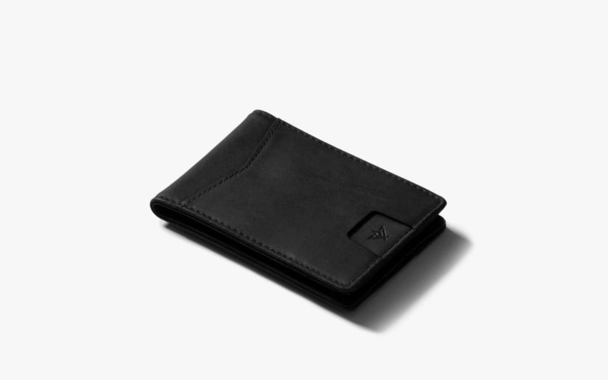 Slide Belt Black Bifold Wallet
