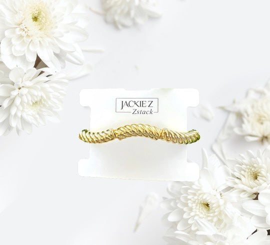 The Gold Calypso Single Strand Bracelet - Zstacks