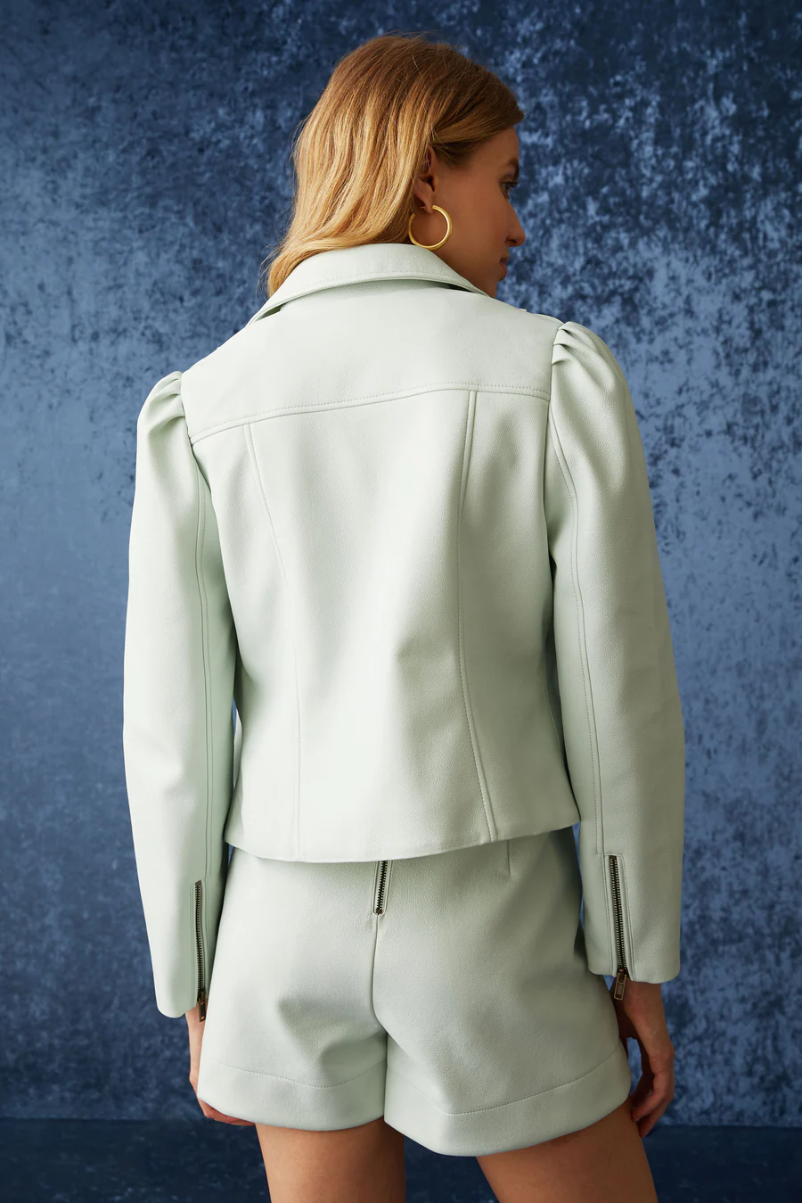 Maeve Moto Jacket Seafoam Back