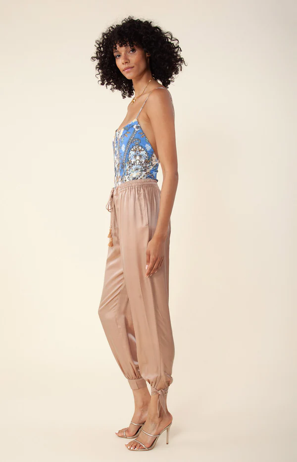 Hale Bob Cassie Solid Pant Beige Side