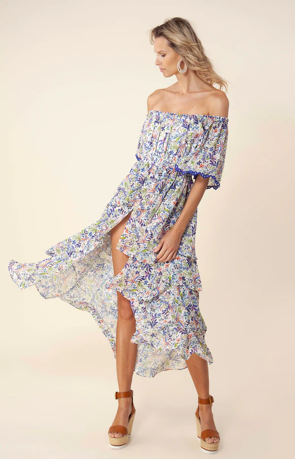 Hale Bob - Zahara Tiered Dress Ivory