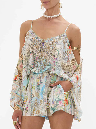 Cashmere Rhinestone Poncho Lilac - Jackie Z Style Co.