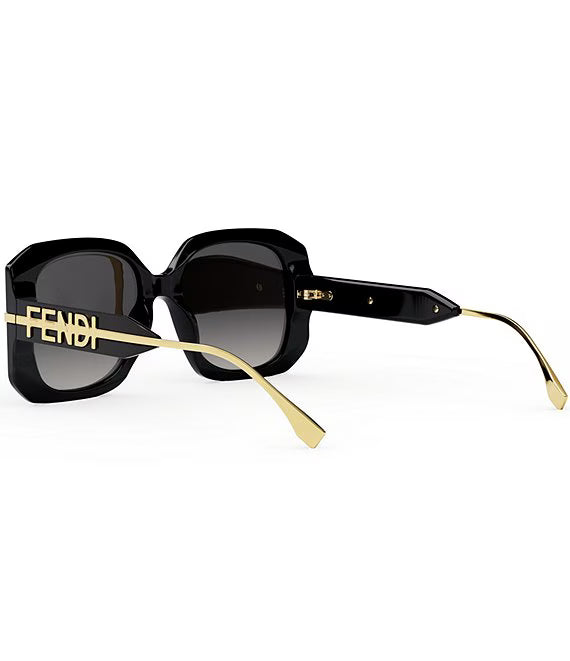 Fendigraphy Sunglassess Shiny Black/Gradient Smoke - FENDI