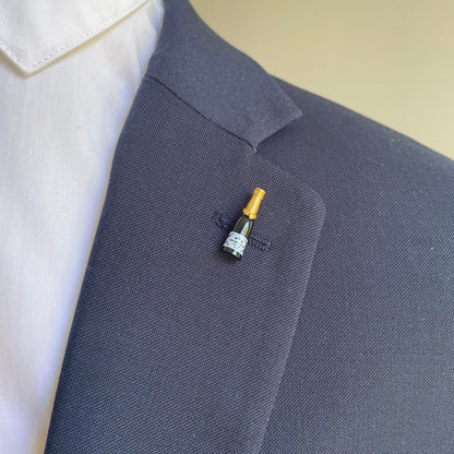 Champagne Bottle Lapel Pin - Stolen Riches