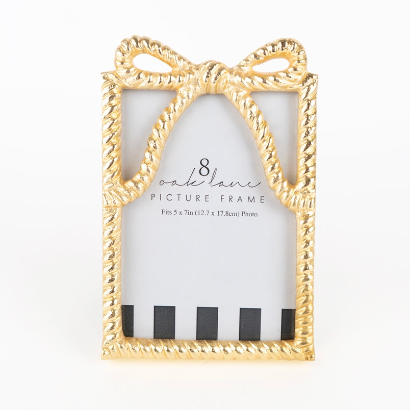 Gold Bow 5x7 Picture Frame - 8 Oak Lane