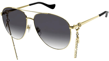 Women's Metal Sunglasses With Detachable Chain - Gucci