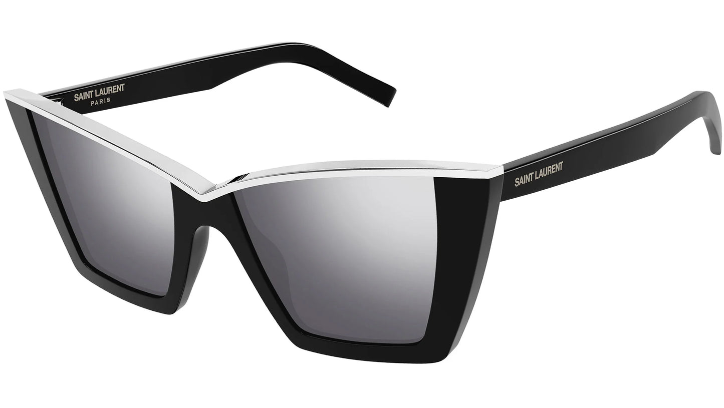 Women's Acetate Sunglasses Black/Silver - Saint Laurent