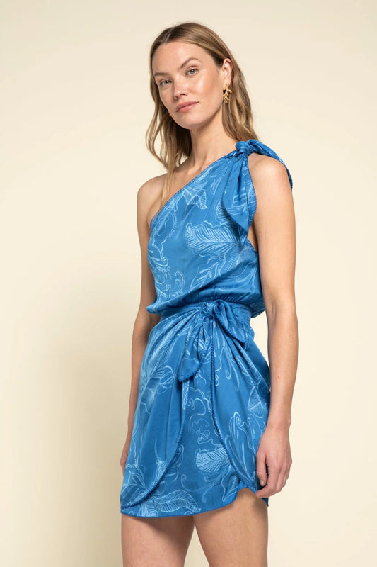 Celie Mini Dress Blue Reef - Poupette St Barth