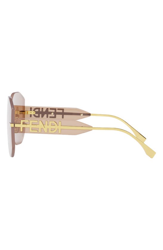 Fendigraphy Sunglasses Shiny Endura Gold/Bordeaux - Fendi