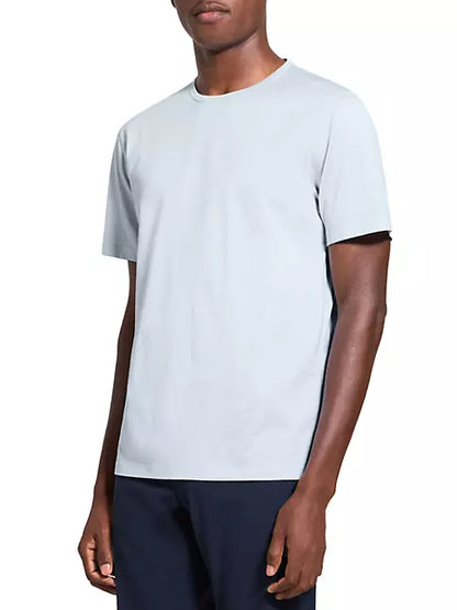 Precise Tee in Luxe Cotton Jersey Ice - Theory