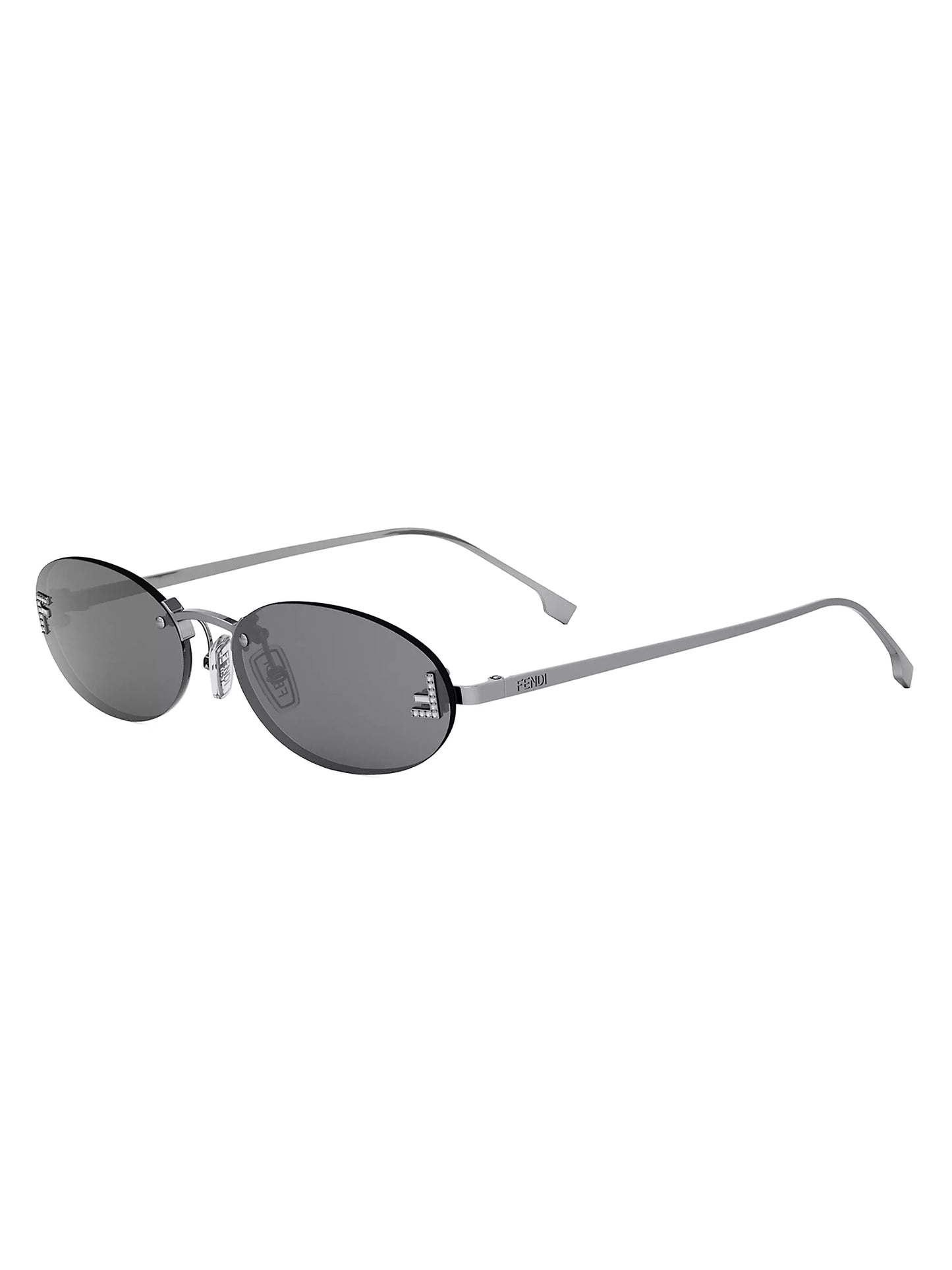 Fendi First Crystal Metal Sunglasses Smoke - Fendi