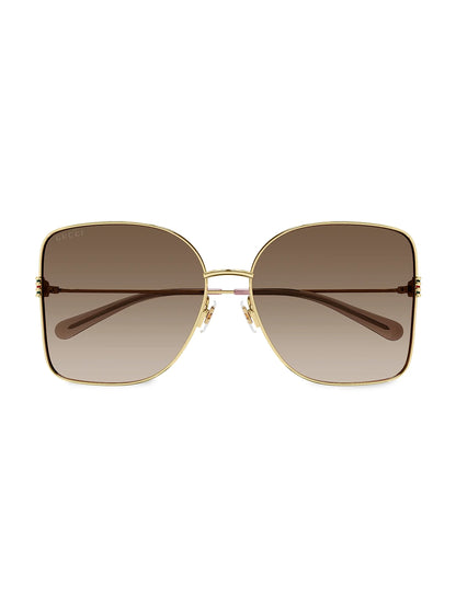 Women's Metal Sunglasses Gold - Gucci