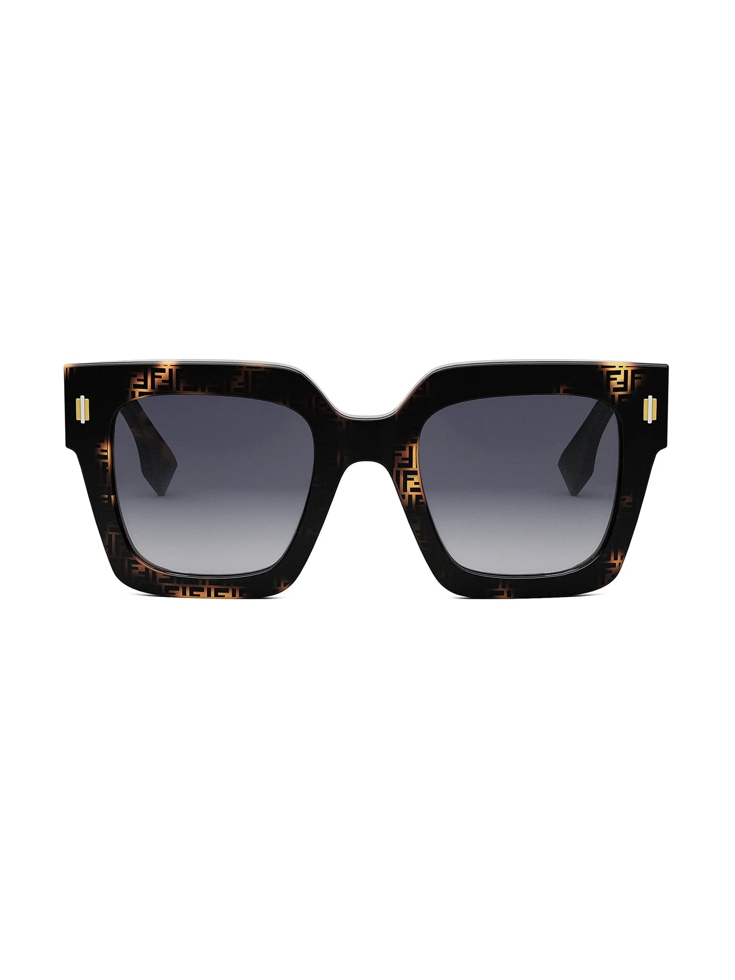Fendi Roma Sunglasses Colored Havana/Gradient Smoke - FENDI