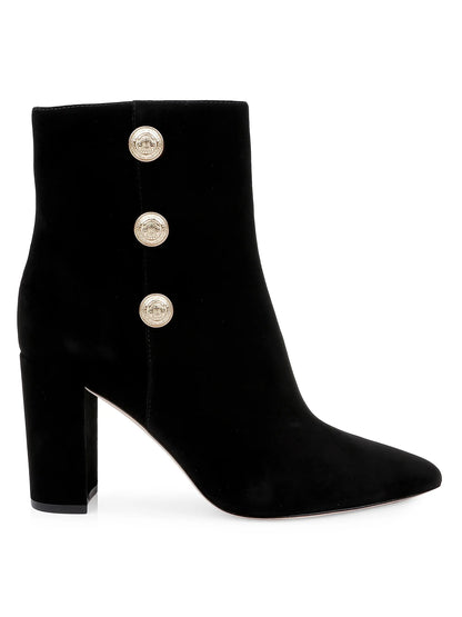 Theodora II Suede Bootie Black - L'AGENCE