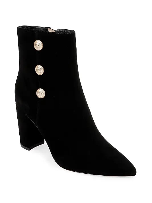 Theodora II Suede Bootie Black - L'AGENCE