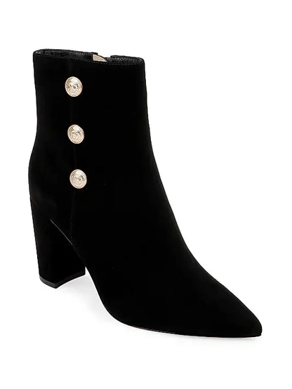 Theodora II Suede Bootie Black - L'AGENCE