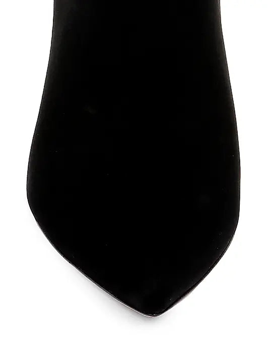 Theodora II Suede Bootie Black - L'AGENCE