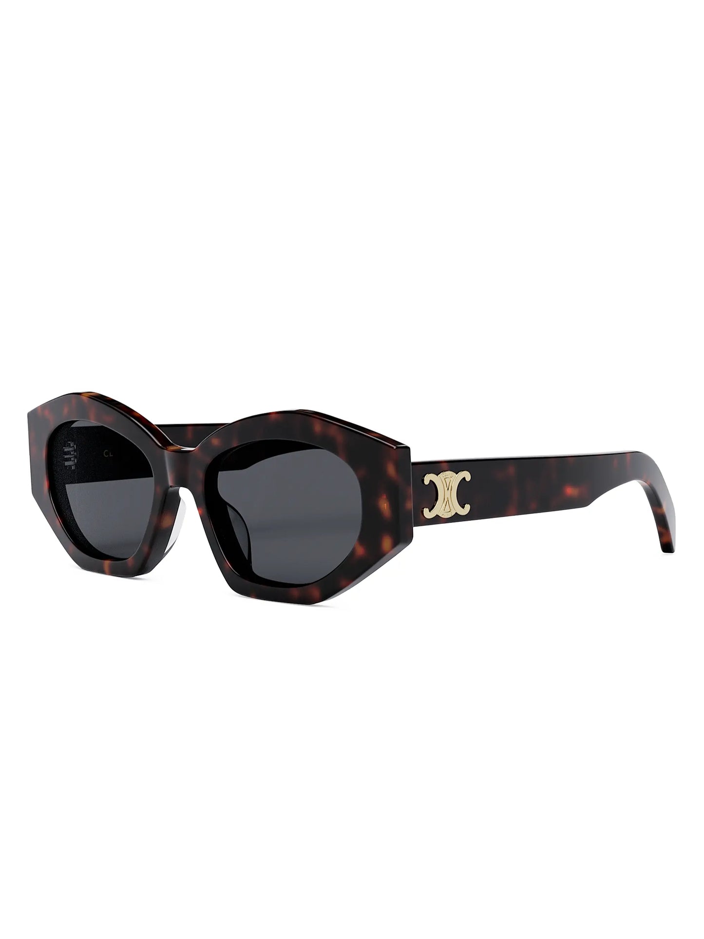 Triomphe Sunglasses Dark Havana / Smoke - CELINE