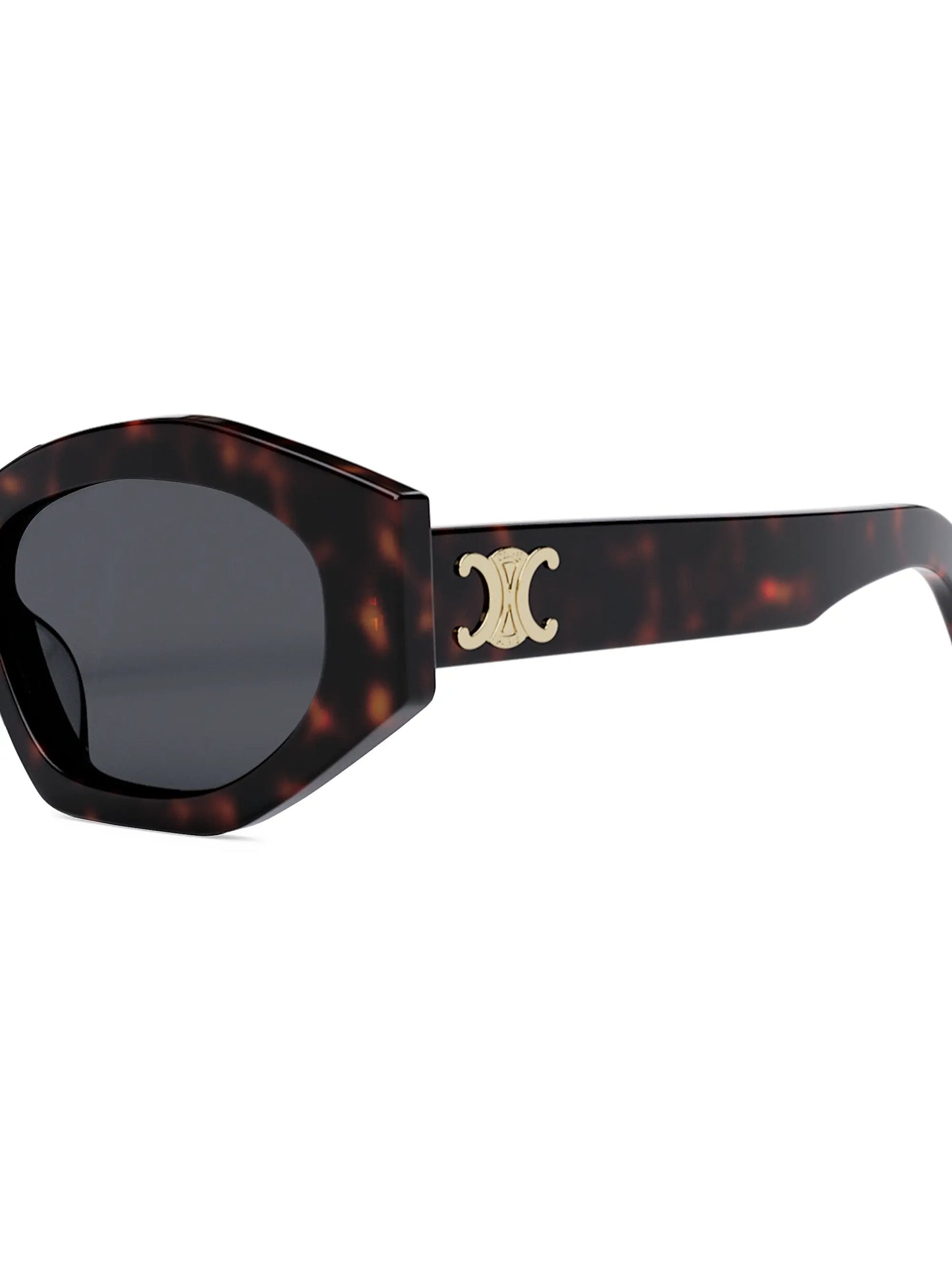 Triomphe Sunglasses Dark Havana / Smoke - CELINE