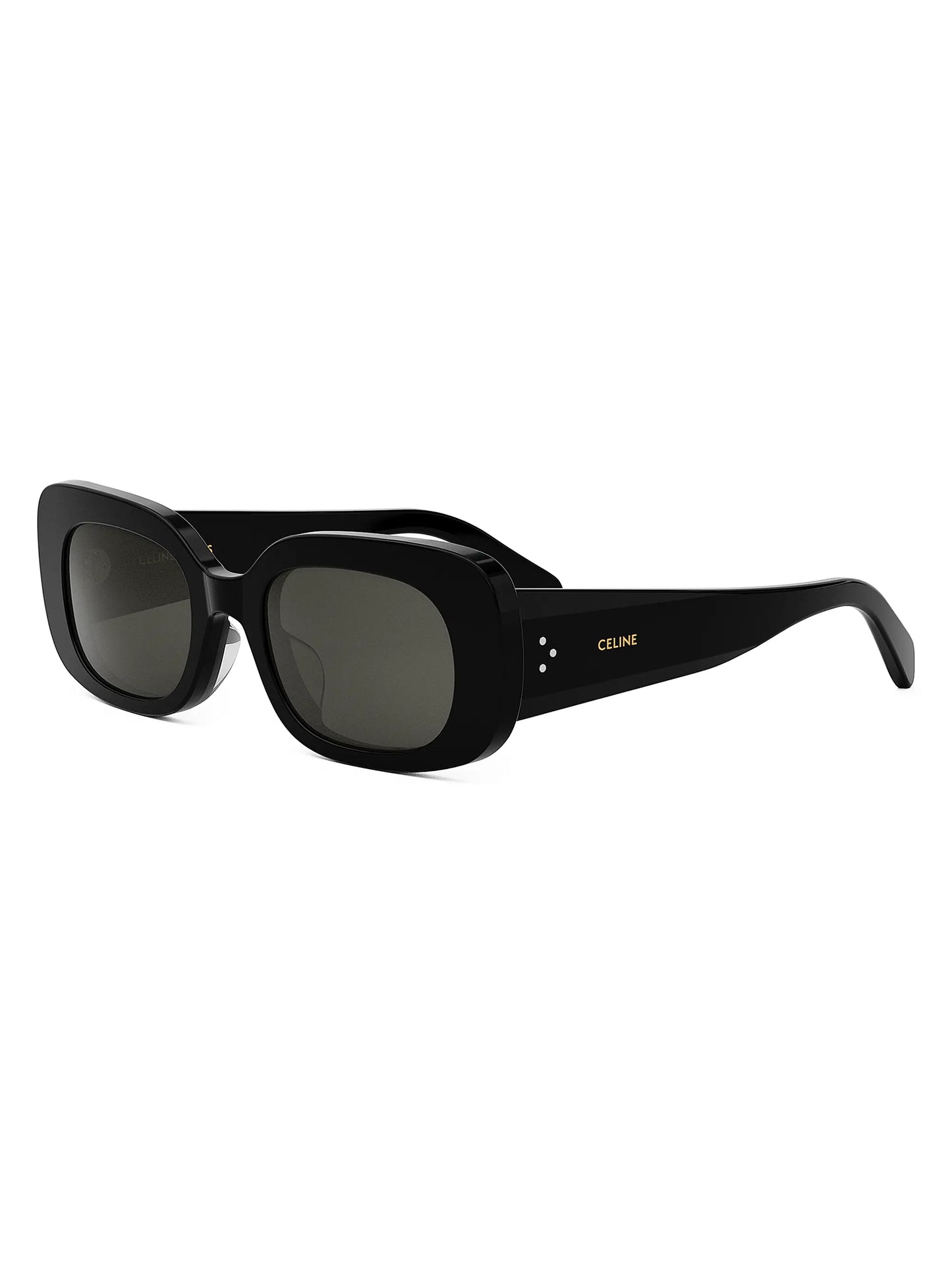 Bold 3 Dot Shiny Black Smoke Sunglasses - CELINE