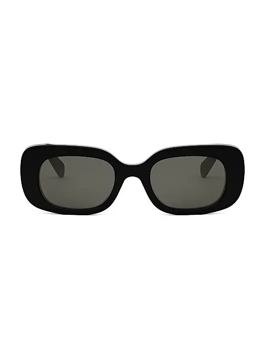 Bold 3 Dot Shiny Black Smoke Sunglasses - CELINE