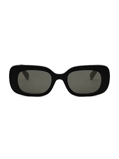 Bold 3 Dot Shiny Black Smoke Sunglasses - CELINE