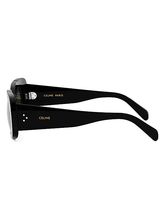 Bold 3 Dot Shiny Black Smoke Sunglasses - CELINE