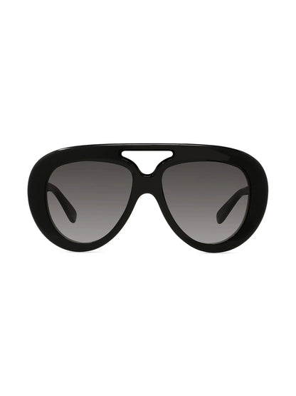 Curvy Pilot Sunglasses Black - Loewe