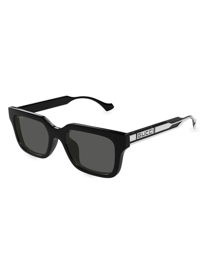 Men's Rectangular Sunglasses Black - Gucci