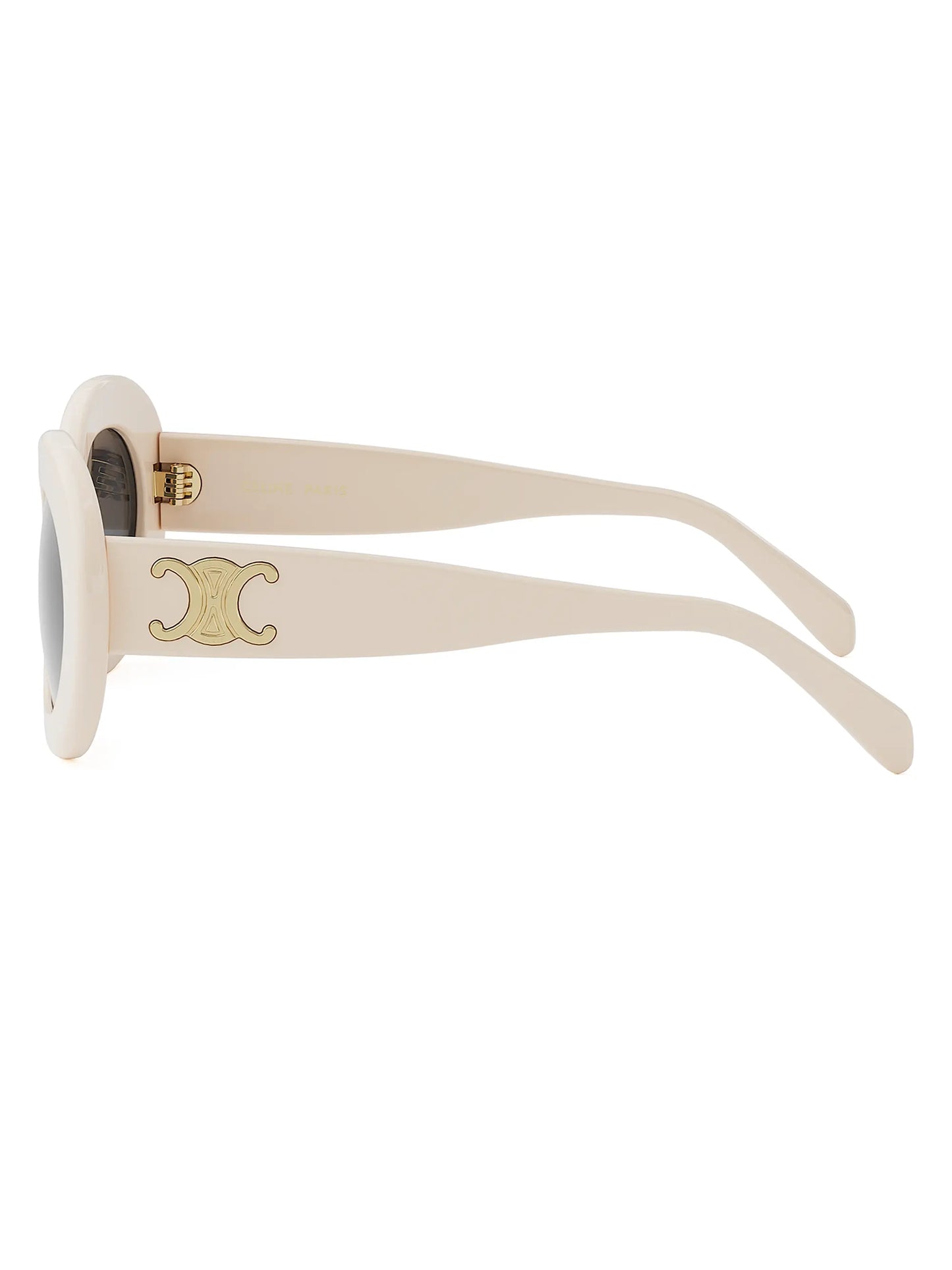 Triomphe Round Sunglasses Ivory - CELINE