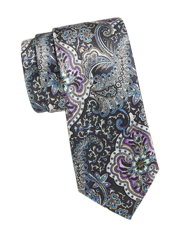 Persian Silk Tie Navy - Robert Graham