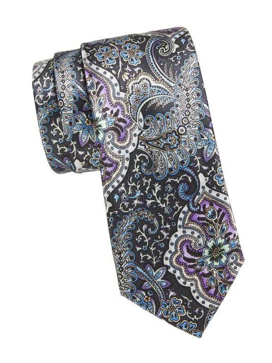 Persian Silk Tie Navy - Robert Graham
