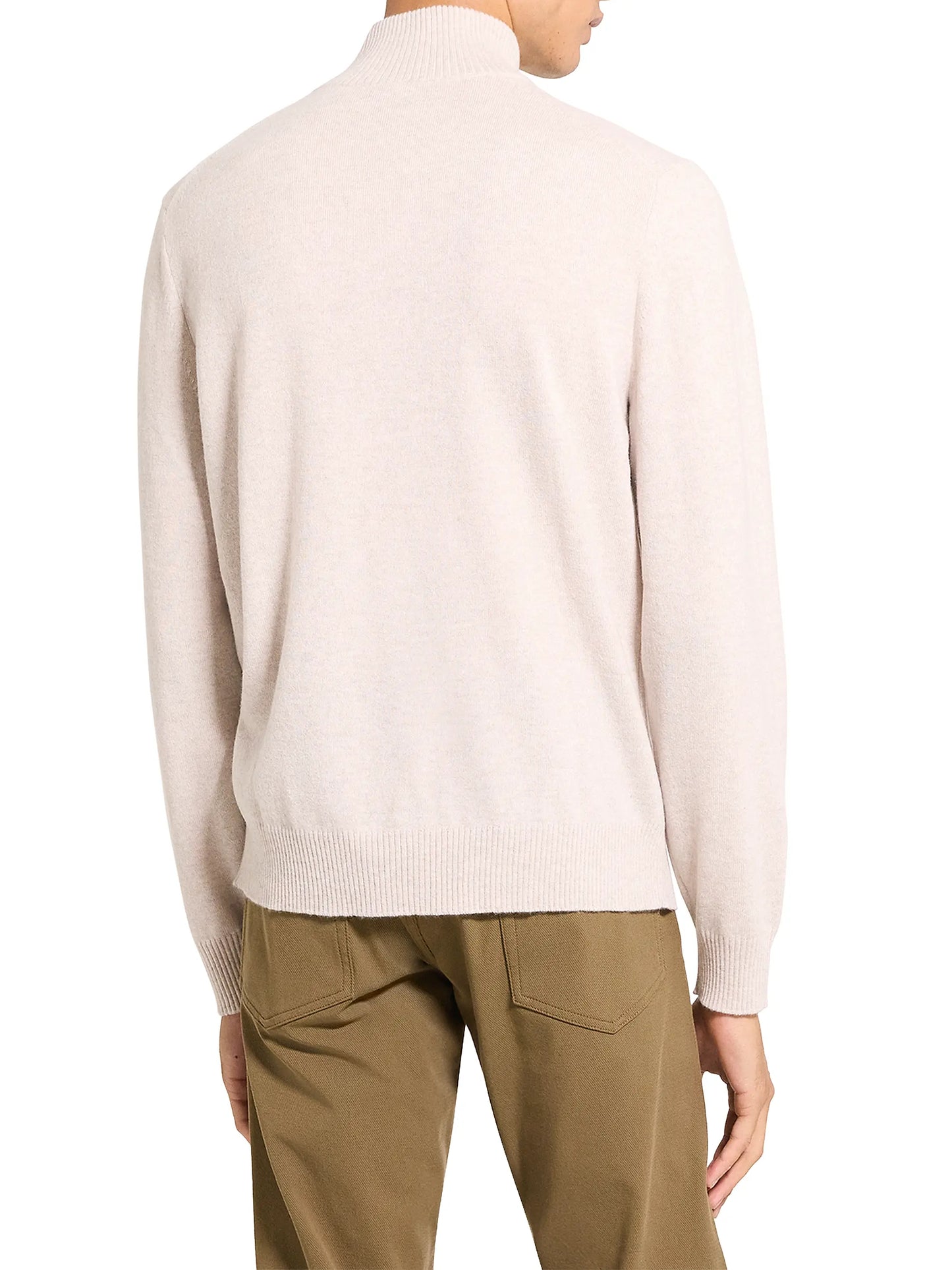 Hilles Quarter-Zip Sweater Cashmere Alabaster Melange - Theory Men