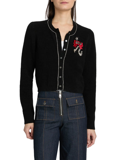 Allura Cardigan Black/Clear - Cinq à Sept