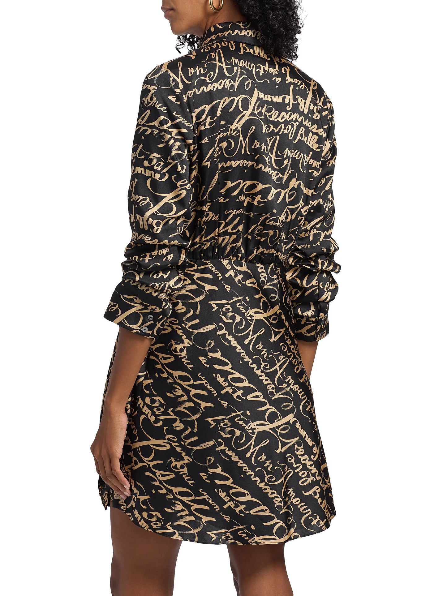 Love Journal Mini Jacey Dress Black/Khaki - Cinq à Sept