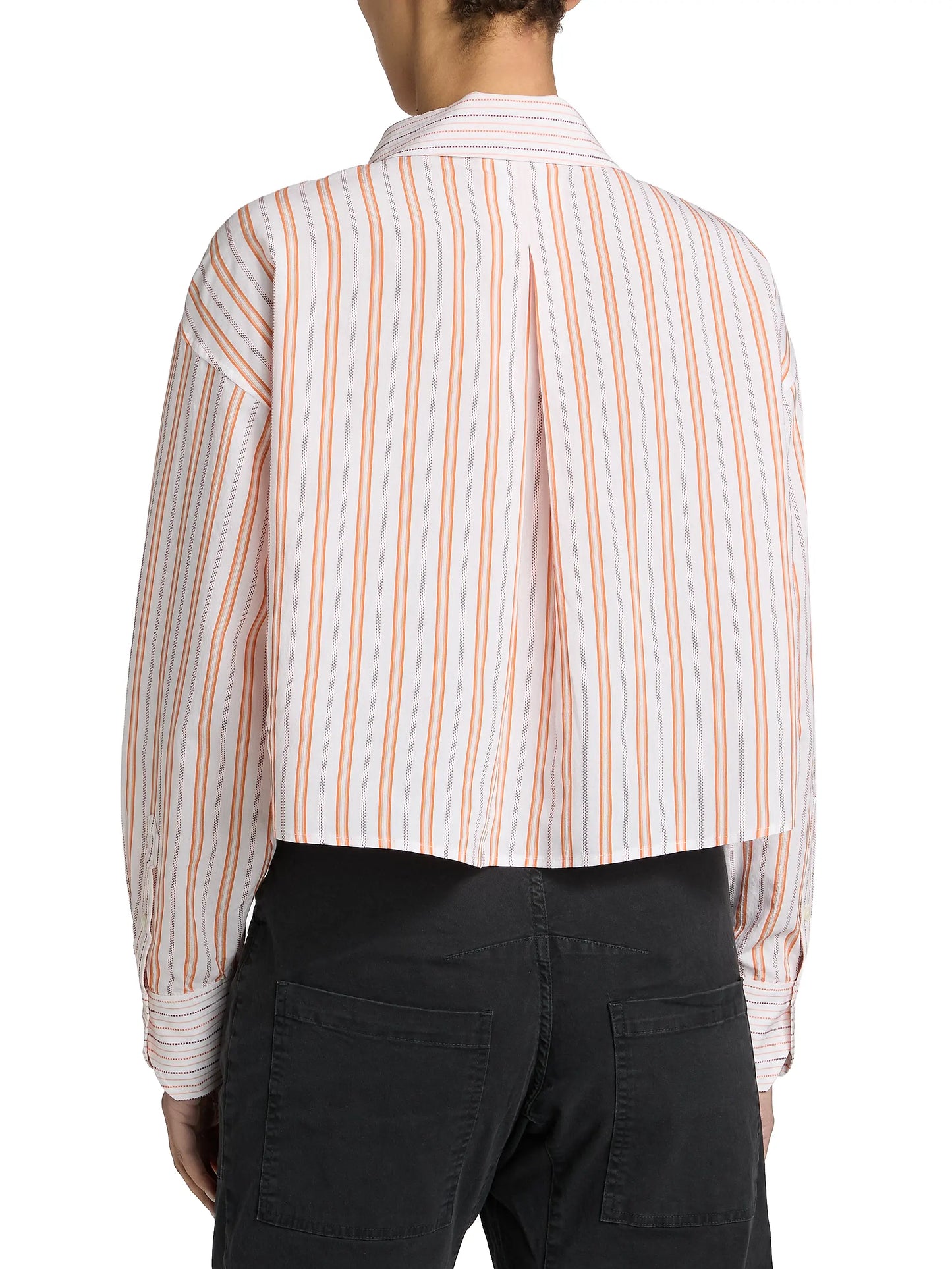 Marnie Shirt Sunset Orange Stripe Combo - Ramy Brook