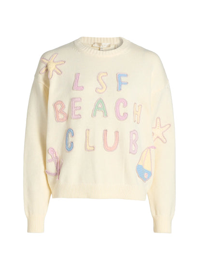 Kora Embroidered Pullover Marine Dusk - LoveShackFancy