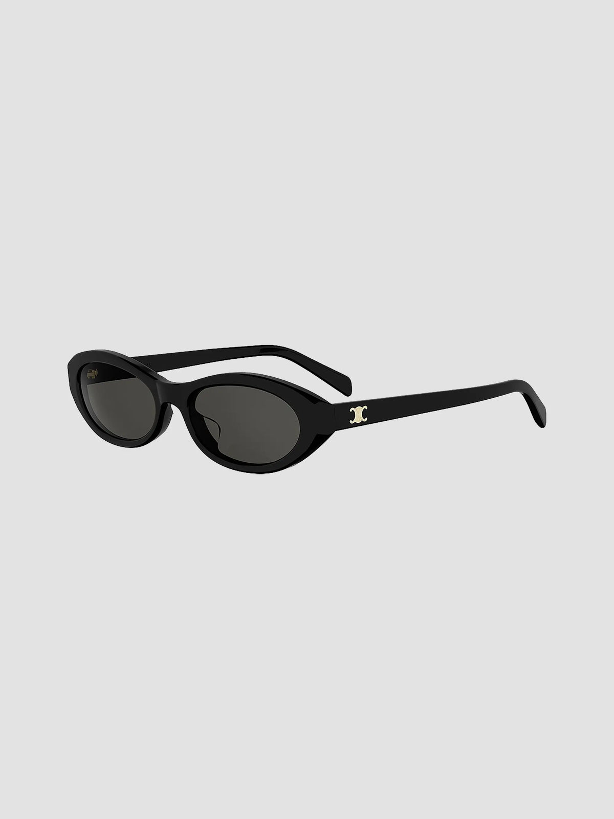 Triomphe Mini Oval Sunglasses Black - CELINE
