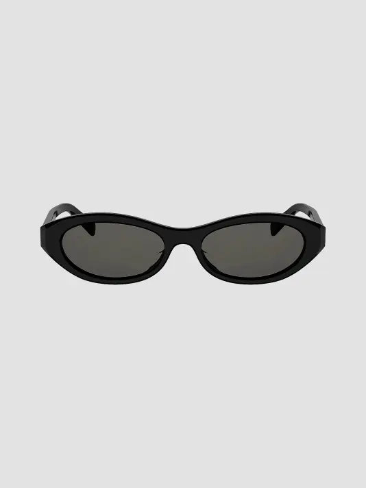 Triomphe Mini Oval Sunglasses Black - CELINE